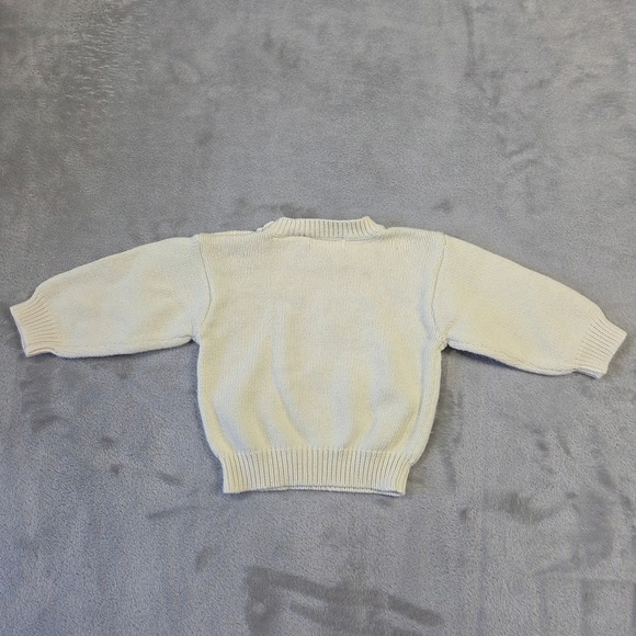 Vintage Ralph Lauren Baby Flag Sweater One Size Cotton Knit Button Shoulder Gift - Picture 6 of 6